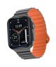 Dany Mark Pro Smartwatch Silicon Strap-Black Orange - On Installments - IS-0257